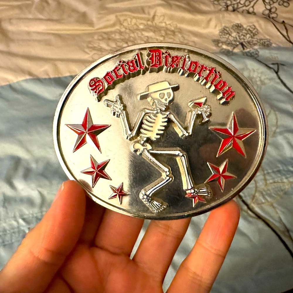 Social Distortion belt buckle